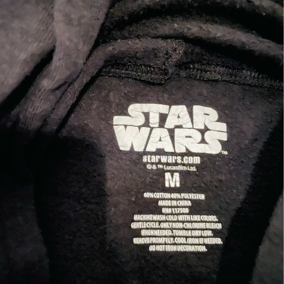 Women’s Star Wars Baby Yoda Crop Hoodie Size M - Picture 3 of 4